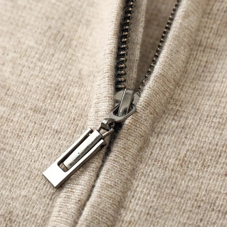 Peter | Classic Full Zip Knit Mens Hoodies