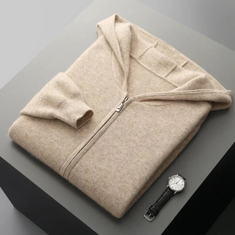 Peter | Classic Full Zip Knit Mens Hoodies
