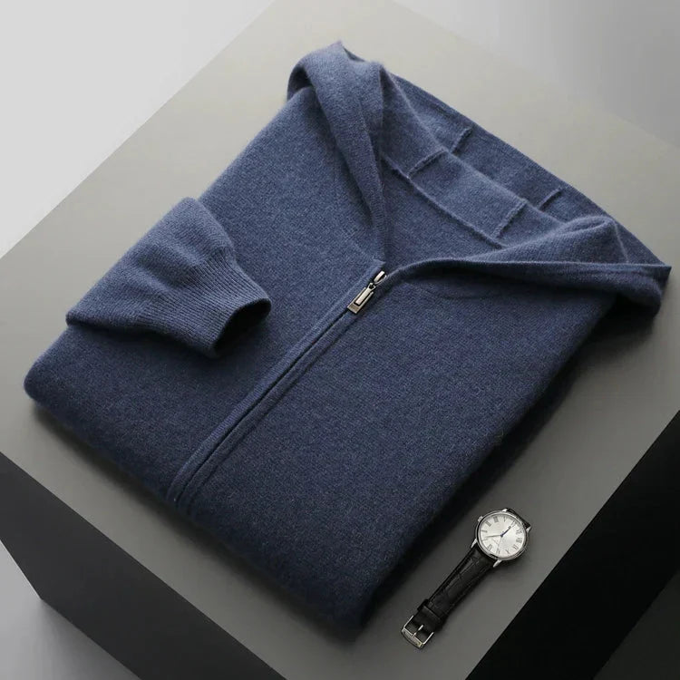 Peter | Classic Full Zip Knit Mens Hoodies