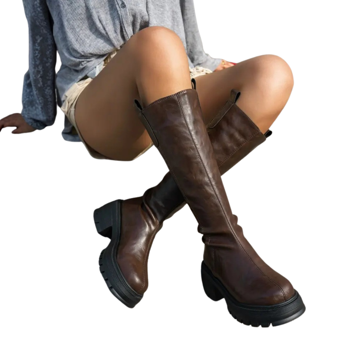 Rachel | Cozy Chunky Sole Knee High Boots