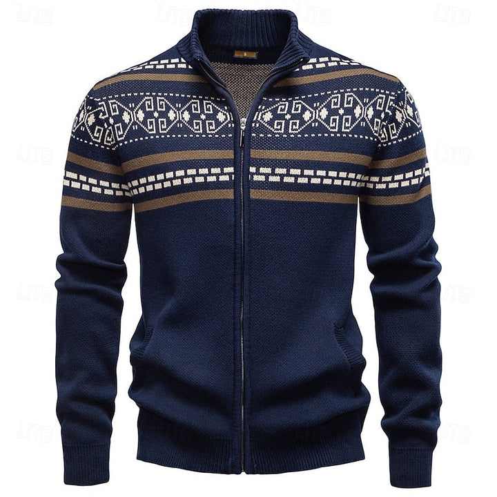 Raymond | Fair Isle Zip-Up Mens Christmas Sweater