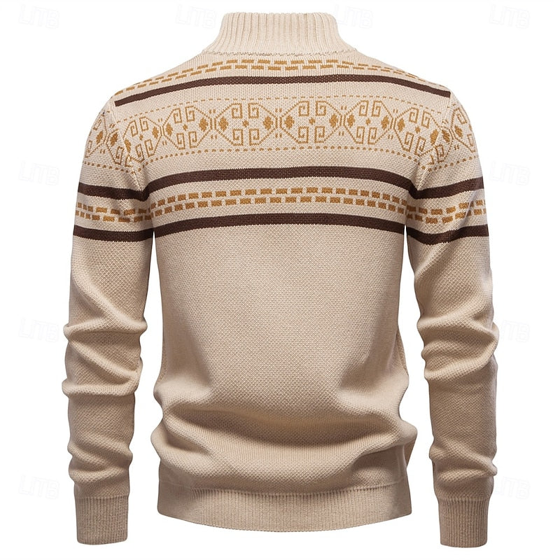 Raymond | Fair Isle Zip-Up Mens Christmas Sweater