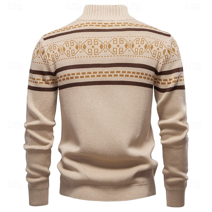Raymond | Fair Isle Zip-Up Mens Christmas Sweater