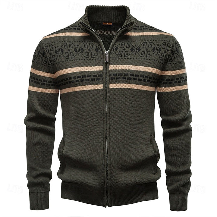 Raymond | Fair Isle Zip-Up Mens Christmas Sweater