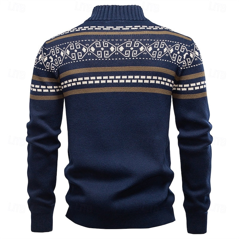 Raymond | Fair Isle Zip-Up Mens Christmas Sweater