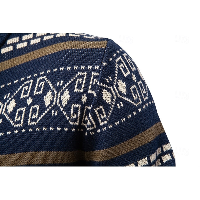 Raymond | Fair Isle Zip-Up Mens Christmas Sweater