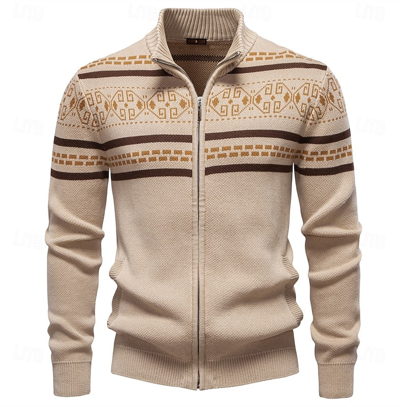 Raymond | Fair Isle Zip-Up Mens Christmas Sweater