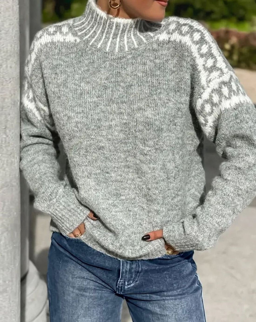Rebecca | Fair Isle Turtleneck Christmas Sweater Women