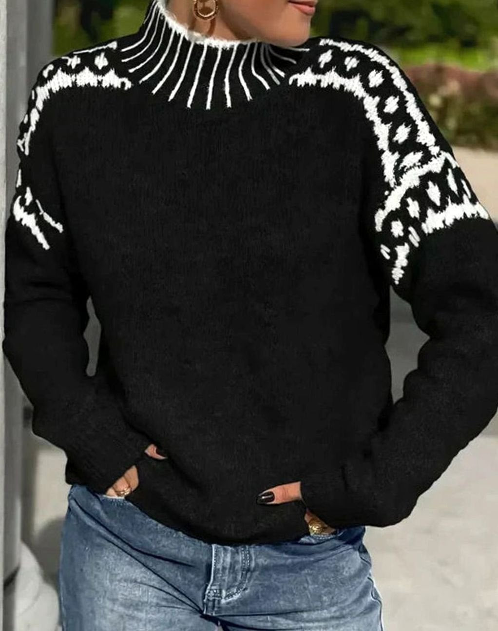 Rebecca | Fair Isle Turtleneck Christmas Sweater Women