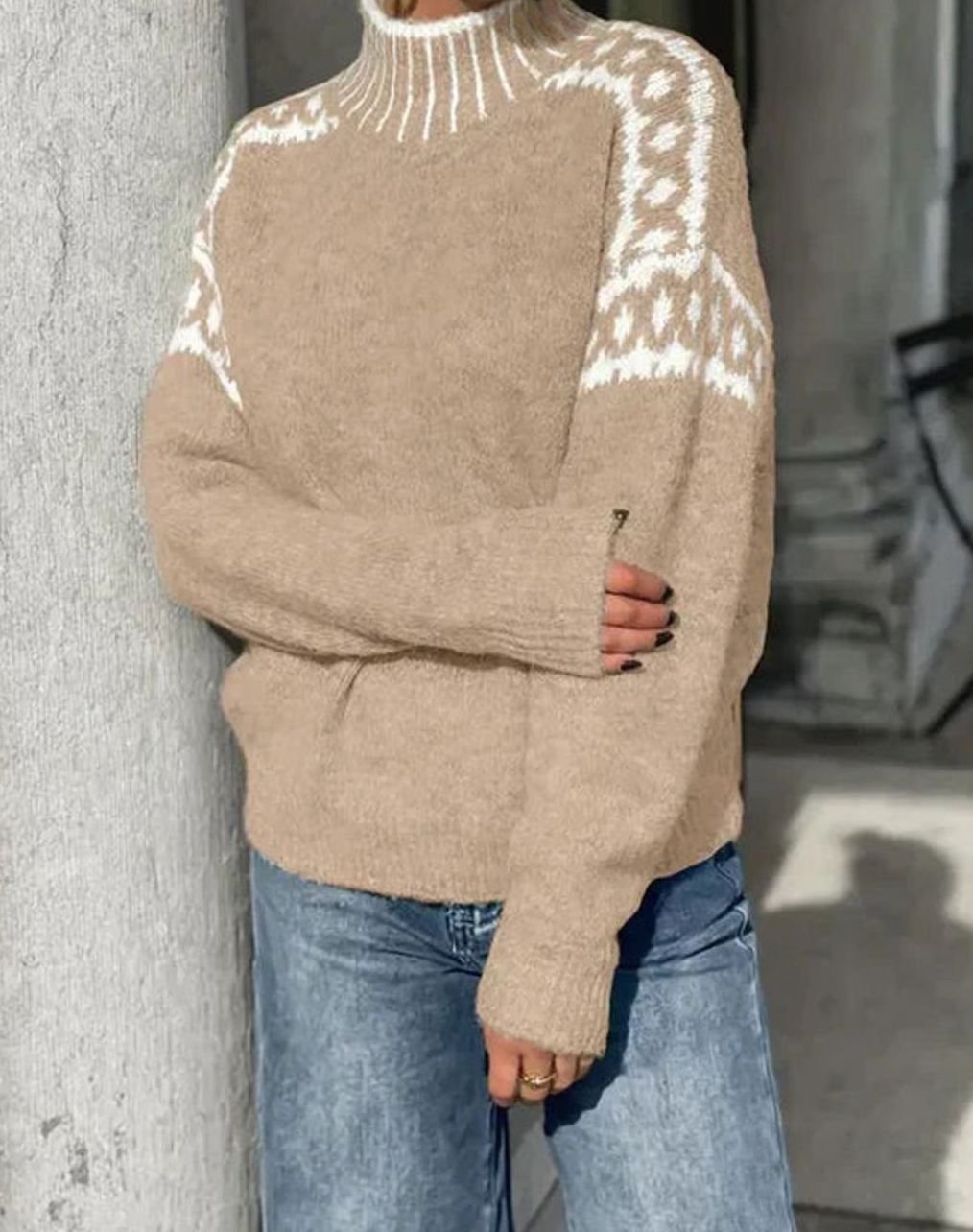 Rebecca | Fair Isle Turtleneck Christmas Sweater Women