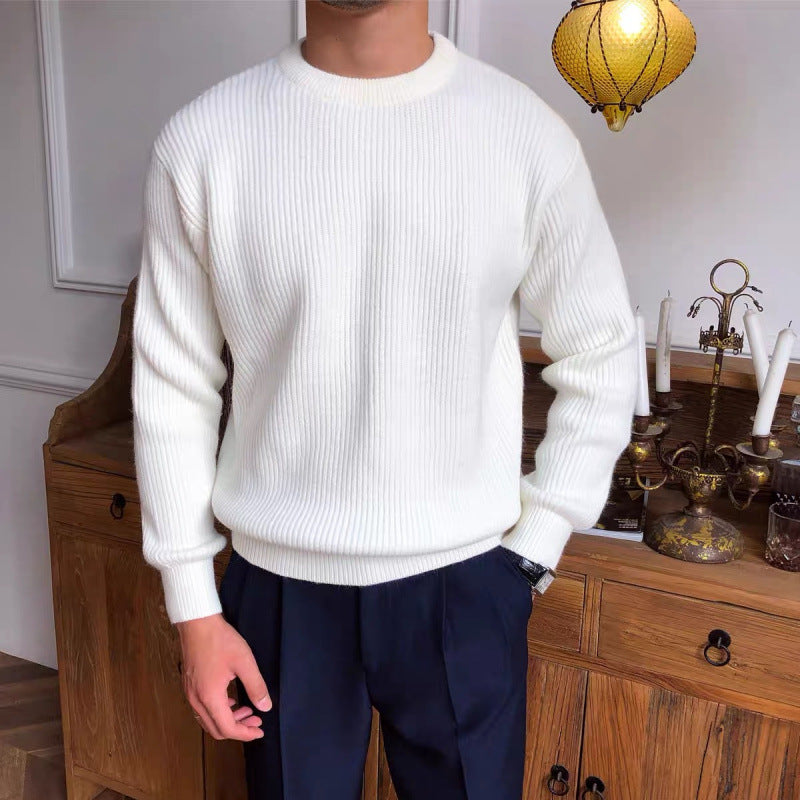 Ronald | Classic Ribbed Crewneck Sweatshirt Pullover
