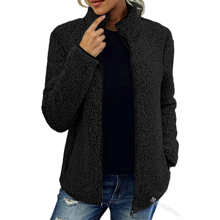 Ruth | Chic High Collar Zip-Up Sherpa Jacket Women
