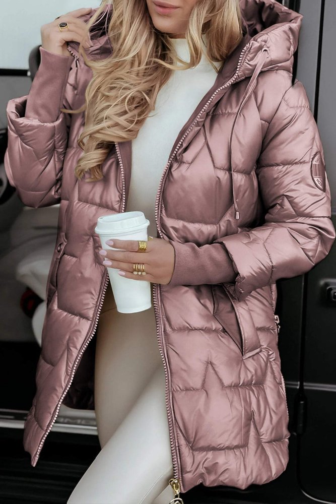 Ruth | Elegant Long Quilted Hooded Puffer Winter Coats