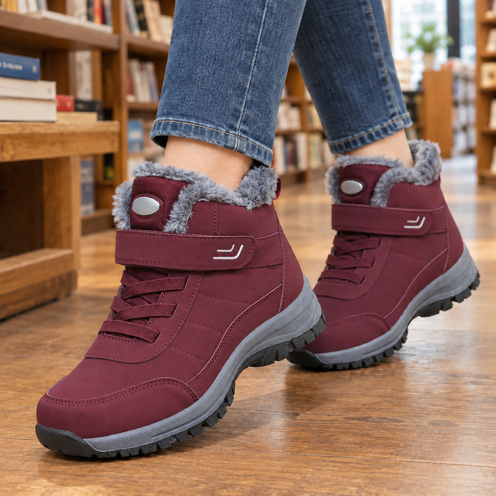 Ruth | Plush-Lined Lace-Up Ankle Snow Boots