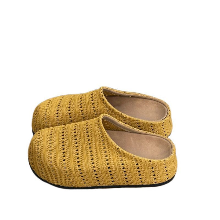 Samantha | Classic Crochet-Knit Slip-On Slippers with Cushioned Footbed