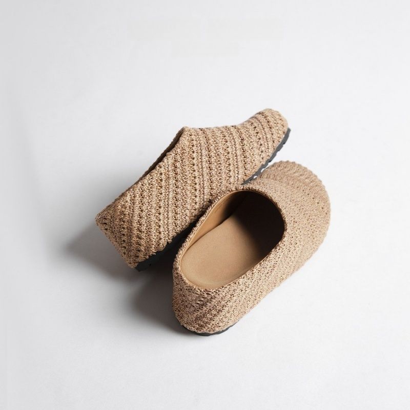 Samantha | Classic Crochet-Knit Slip-On Slippers with Cushioned Footbed