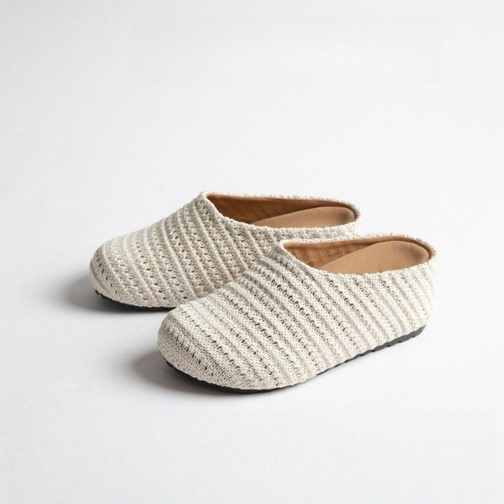 Samantha | Classic Crochet-Knit Slip-On Slippers with Cushioned Footbed