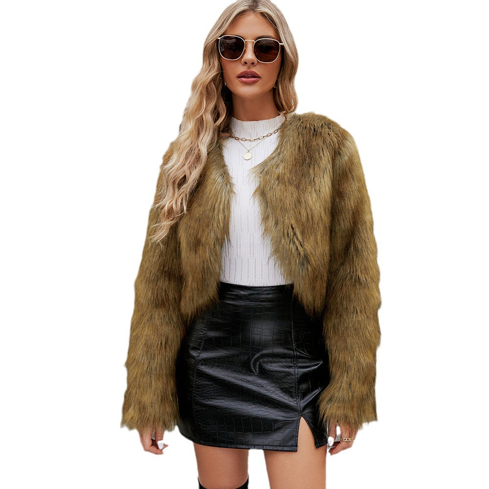 Sandra | Chic Cropped Fur Coat
