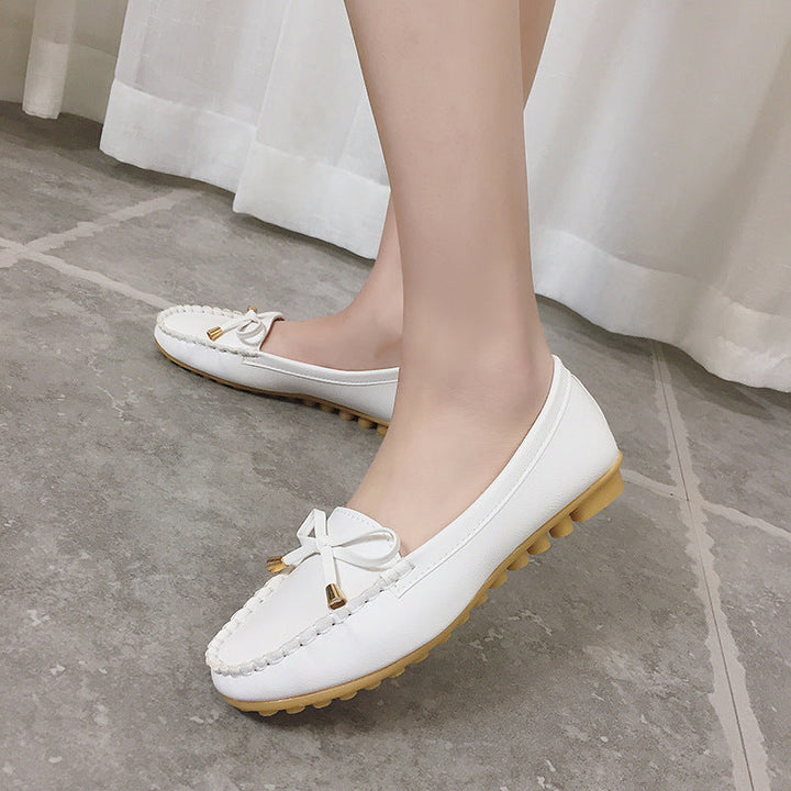 Sandra | Sophisticated Bow Moccasin Slippers