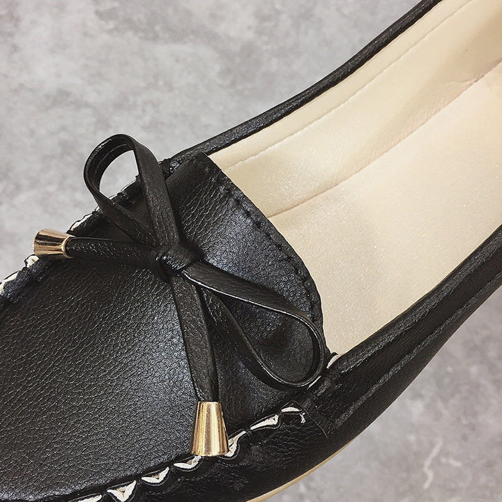 Sandra | Sophisticated Bow Moccasin Slippers