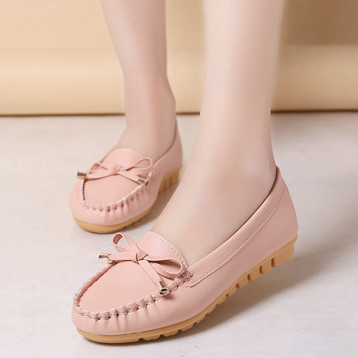 Sandra | Sophisticated Bow Moccasin Slippers