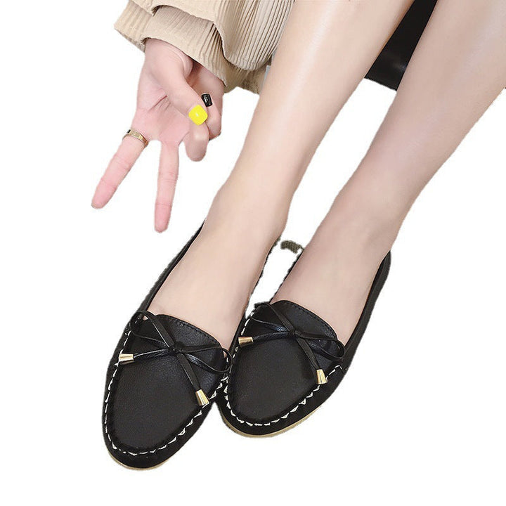 Sandra | Sophisticated Bow Moccasin Slippers