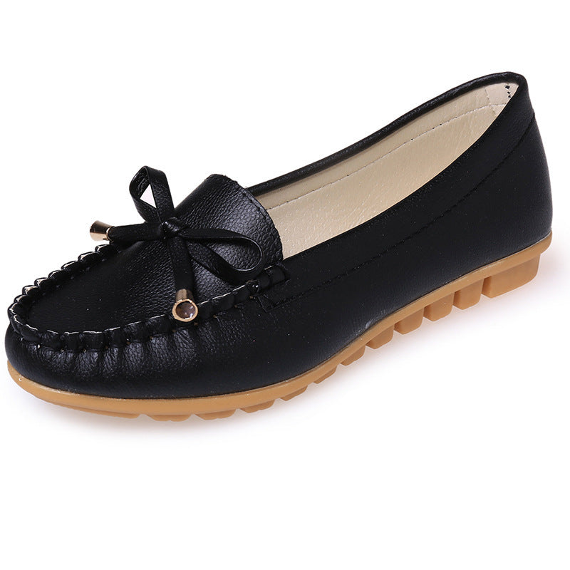 Sandra | Sophisticated Bow Moccasin Slippers