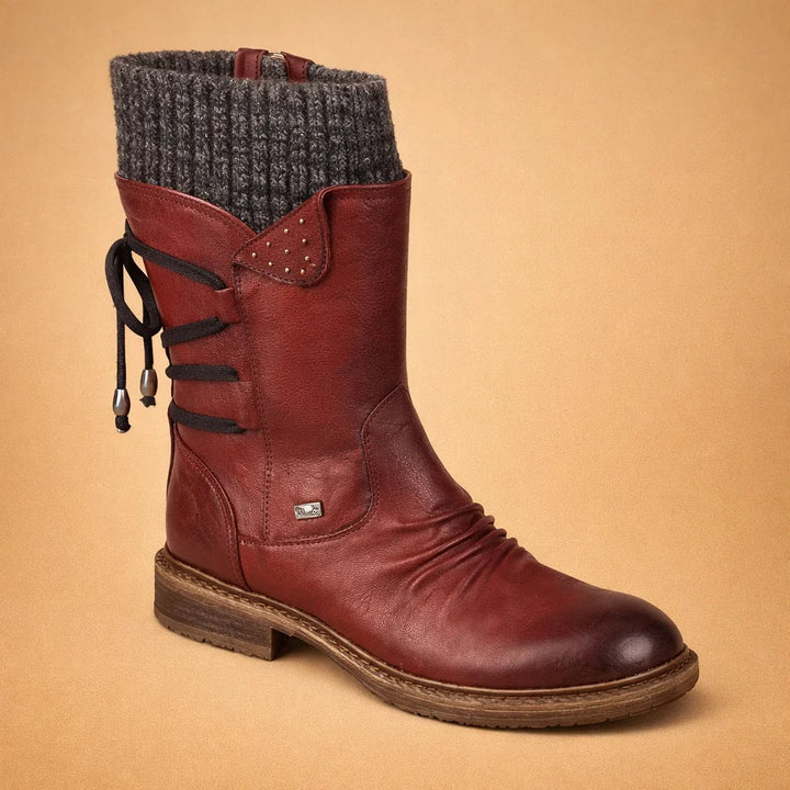 Sara | Classic Lace-Up Mid-Calf Winter Boots Women