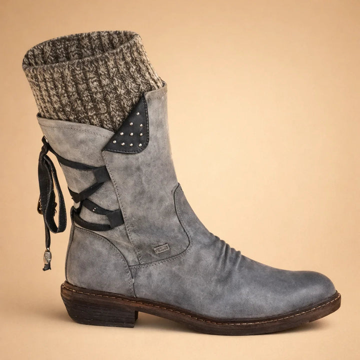 Sara | Classic Lace-Up Mid-Calf Winter Boots Women