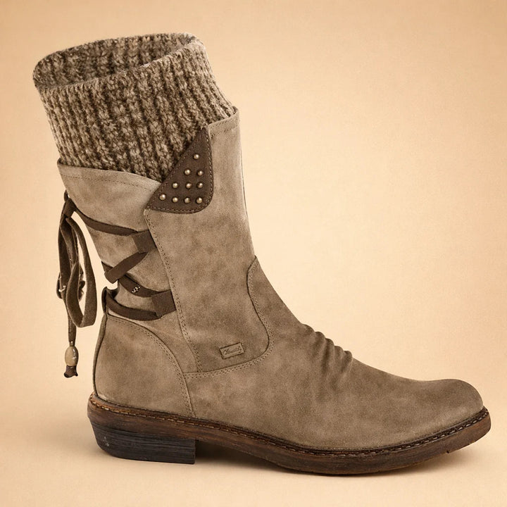 Sara | Classic Lace-Up Mid-Calf Winter Boots Women