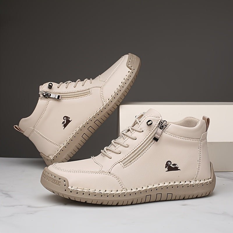 Sarah | Classic Zip-Up High Top Supportive Walking Shoes