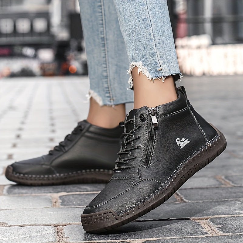 Sarah | Classic Zip-Up High Top Supportive Walking Shoes