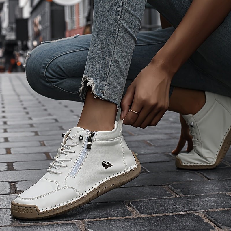 Sarah | Classic Zip-Up High Top Supportive Walking Shoes