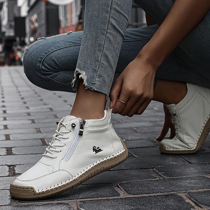 Sarah | Classic Zip-Up High Top Supportive Walking Shoes