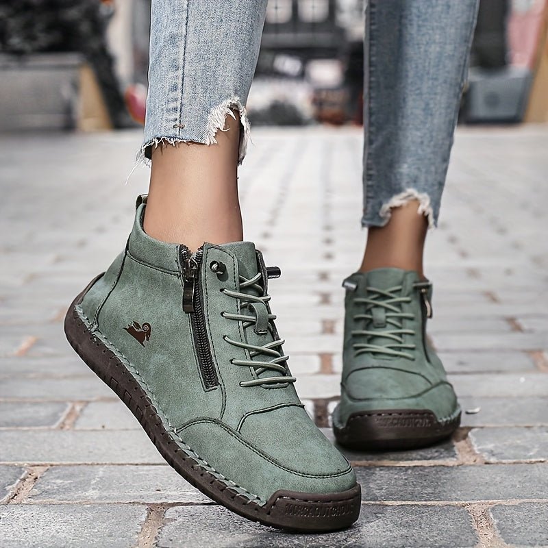 Sarah | Classic Zip-Up High Top Supportive Walking Shoes