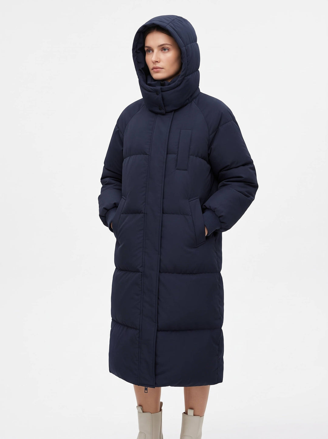 Sharon | Effortless Long Hooded Winter Puffer Jacket
