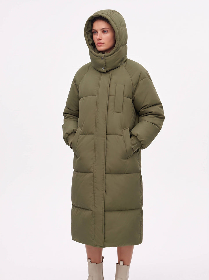 Sharon | Effortless Long Hooded Winter Puffer Jacket