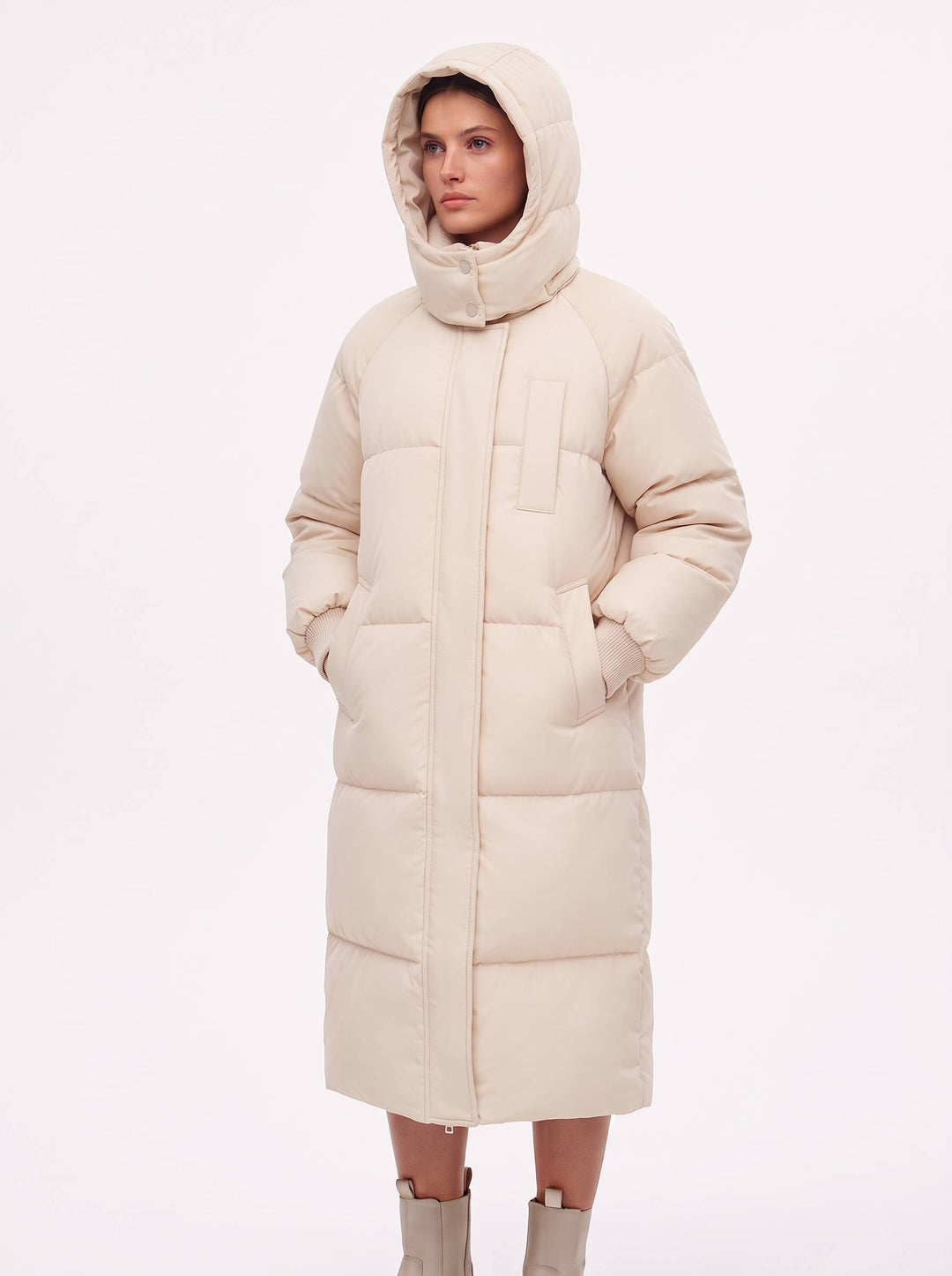 Sharon | Effortless Long Hooded Winter Puffer Jacket