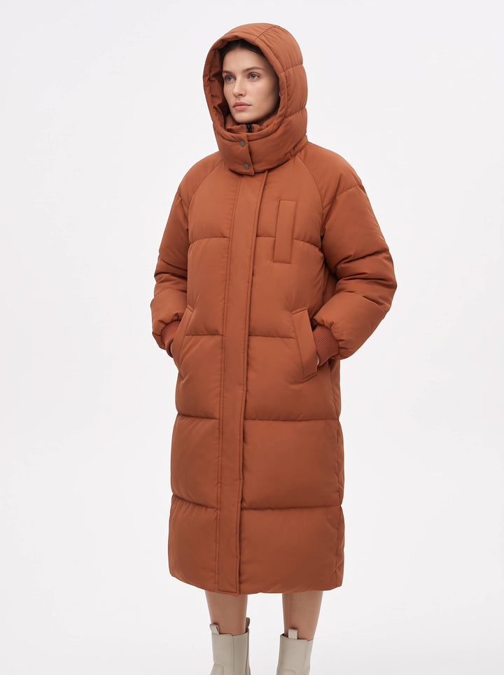 Sharon | Effortless Long Hooded Winter Puffer Jacket