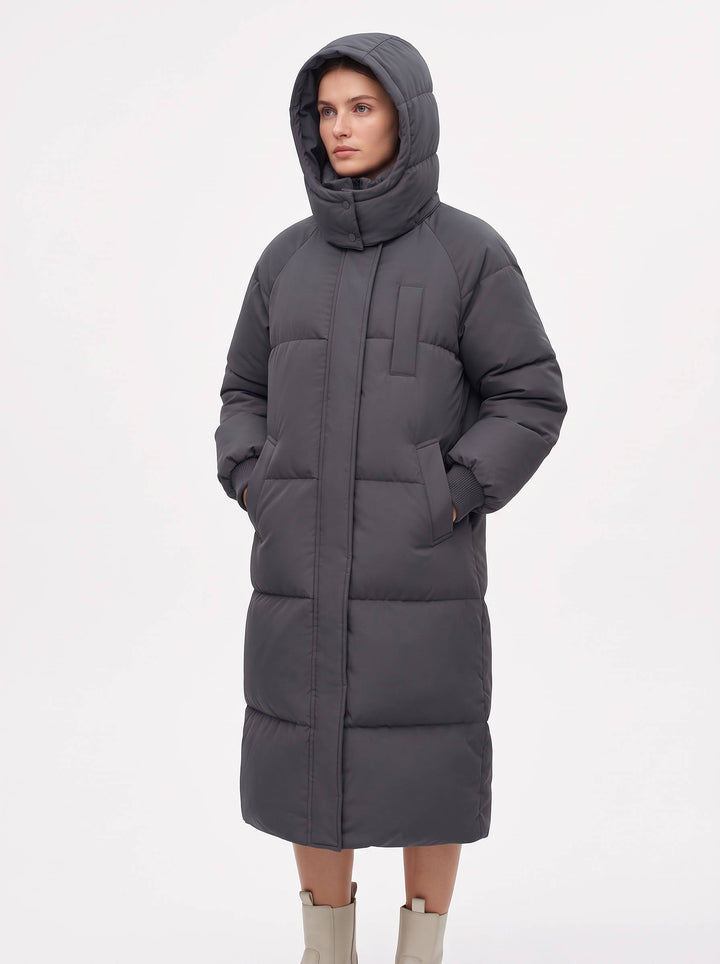 Sharon | Effortless Long Hooded Winter Puffer Jacket