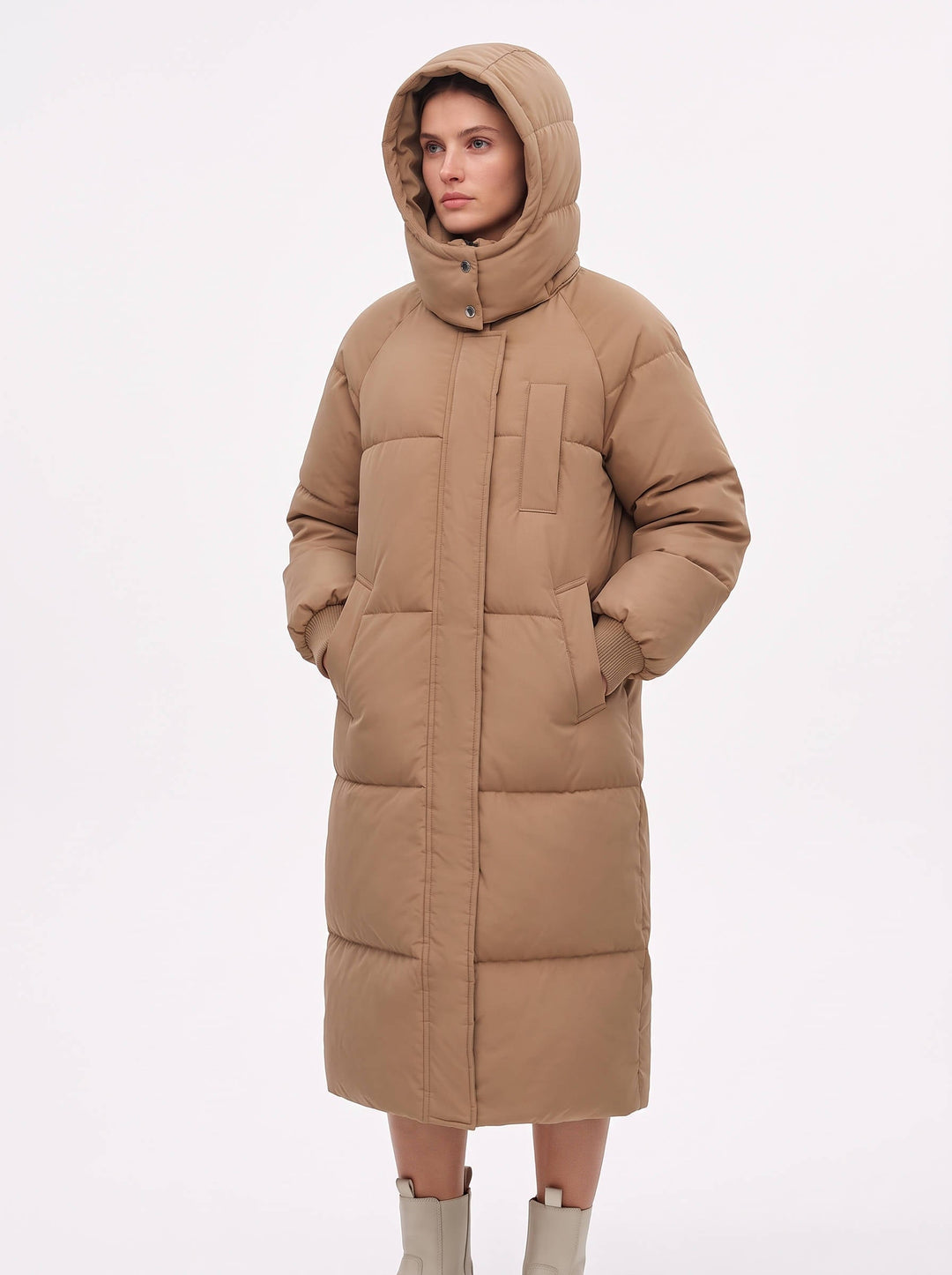 Sharon | Effortless Long Hooded Winter Puffer Jacket