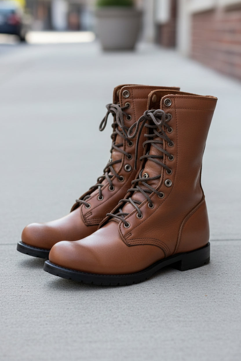 Sharon | Elegant Lace-Up Combat Boots Women
