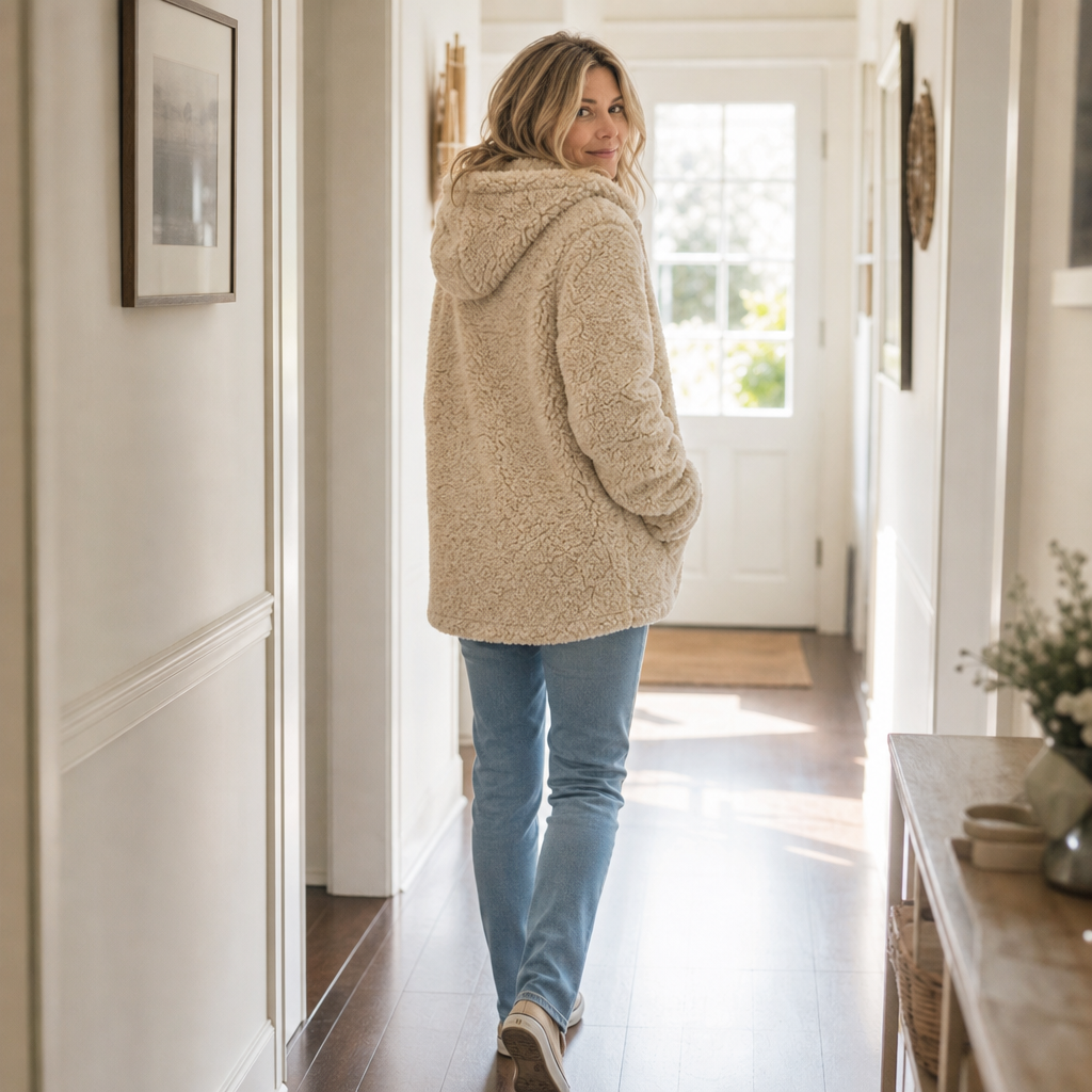 Sharon | Hooded Zip-Up Sherpa Jacket Women