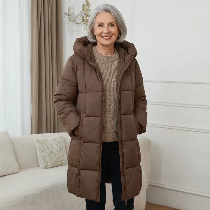 Shirley | Effortless Long Hooded Puffer Jacket