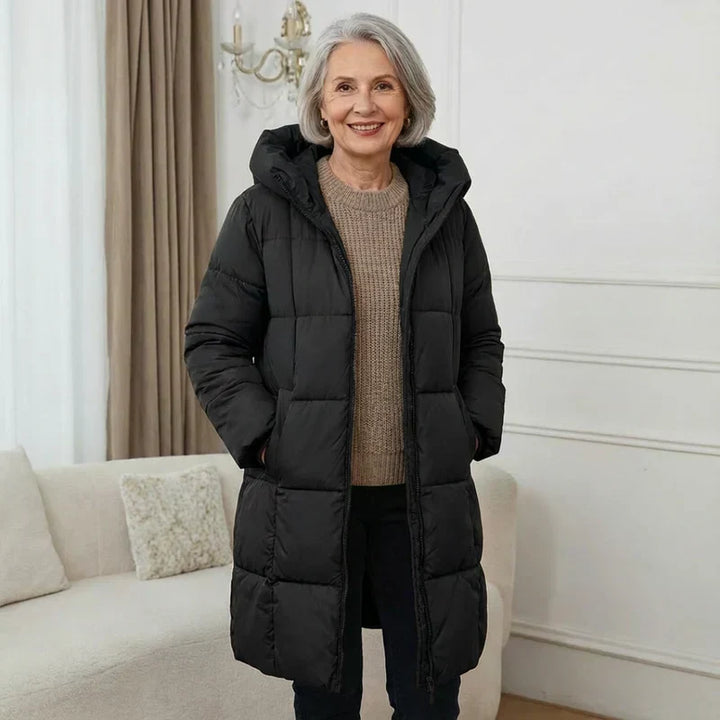 Shirley | Effortless Long Hooded Puffer Jacket