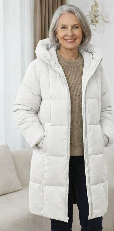 Shirley | Effortless Long Hooded Puffer Jacket