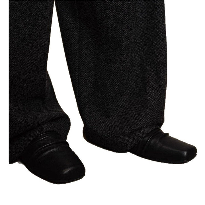 Sophia | Graceful Square Toe Ruched Slip-On Slippers