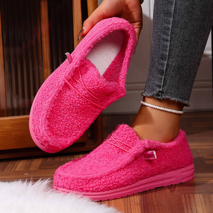 Sophia | Sophisticated Fuzzy Fleece Moccasin House Slippers