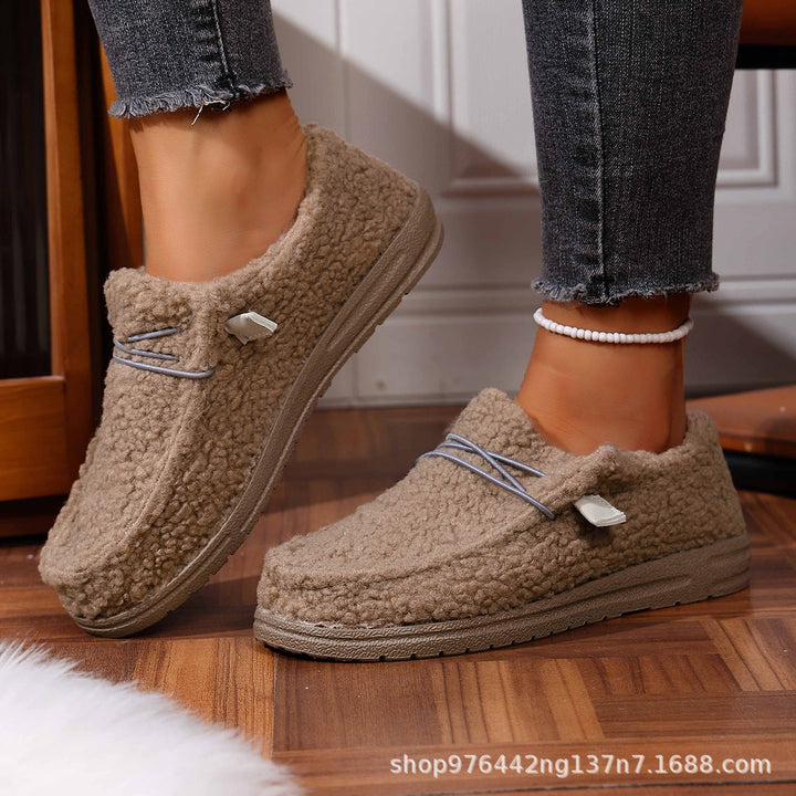 Sophia | Sophisticated Fuzzy Fleece Moccasin House Slippers