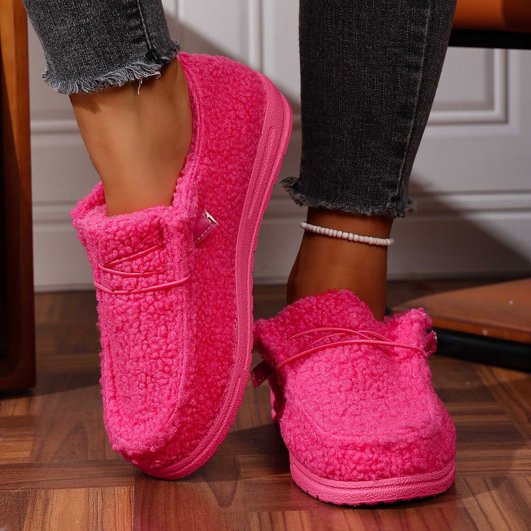 Sophia | Sophisticated Fuzzy Fleece Moccasin House Slippers